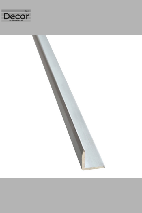 Angulo de aluminio para terminación de placas PVC