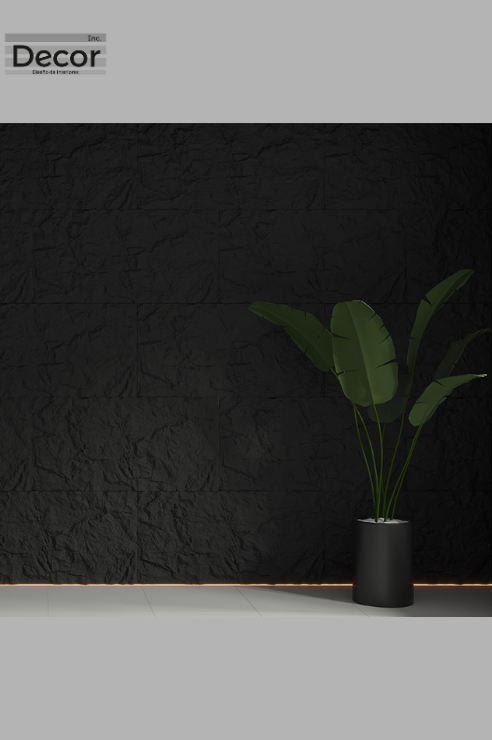 Placa PU tipo Piedra Black