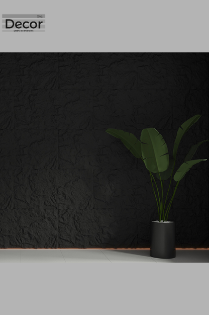 Placa PU tipo Piedra Black
